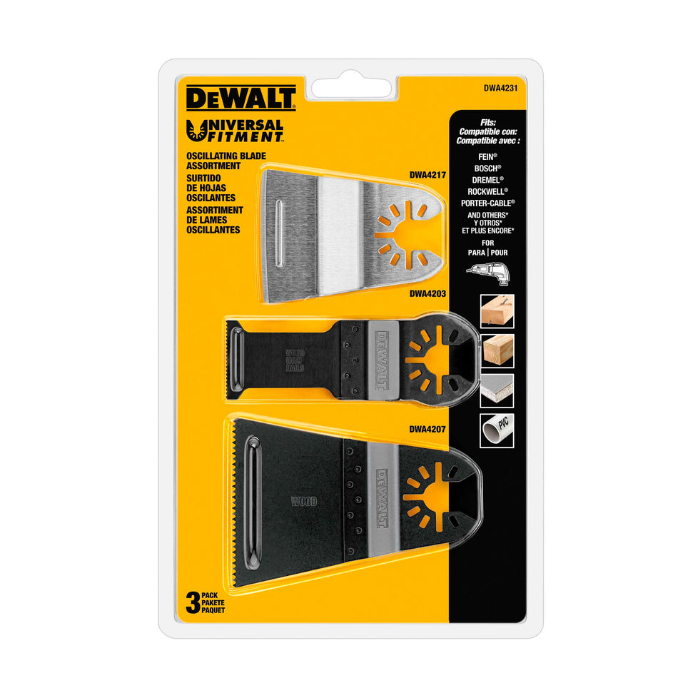 Dewalt 3-Piece Oscillating Blade Set - DWA4231