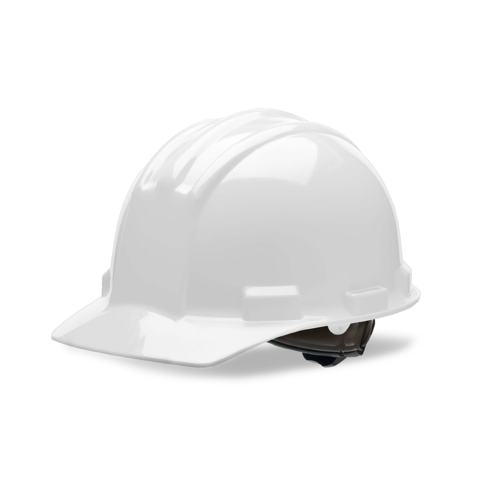 Hard Hat with 4-Point Pin-Lock Suspension – White, One Size Fits All ...